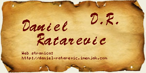 Daniel Ratarević vizit kartica